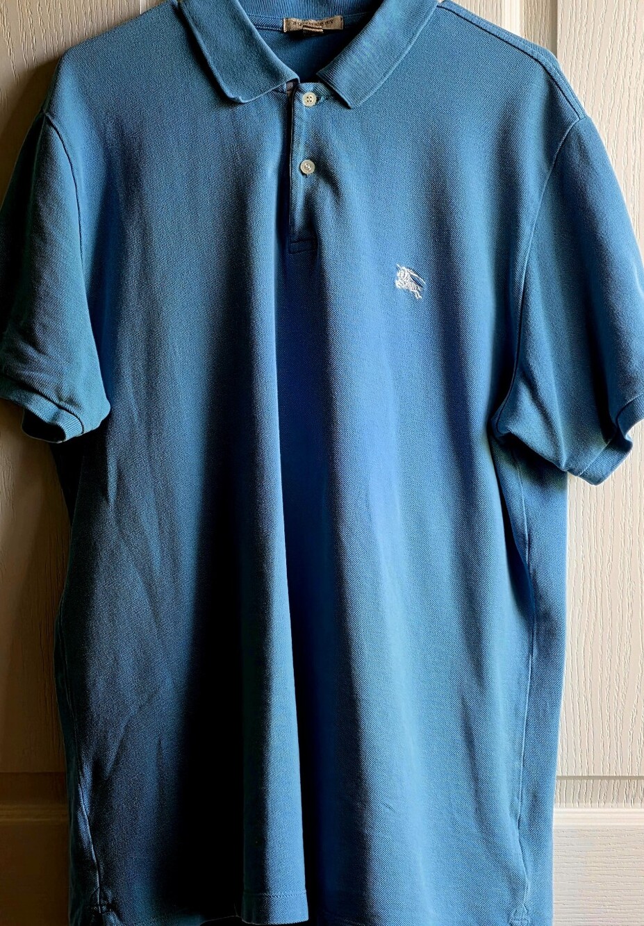 Burberry Brit Blue Men's XXL Polo Shirt with Contrast Placket
